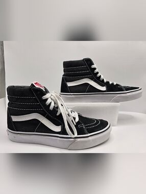 Vans Sk8-Hi High-Top Sneakers Mens 6.5 Womens Size 8 Shoes Black and White